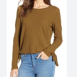 Madewell Texture & Thread Modern Side Tie Long Sleeve Top